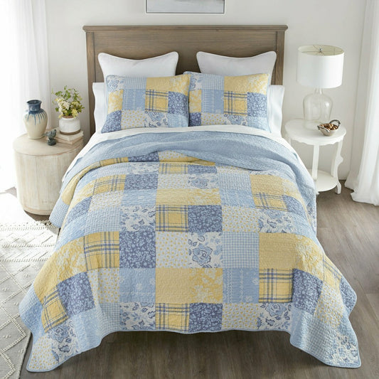 Plow & Hearth Spring Flowers Quilt Set