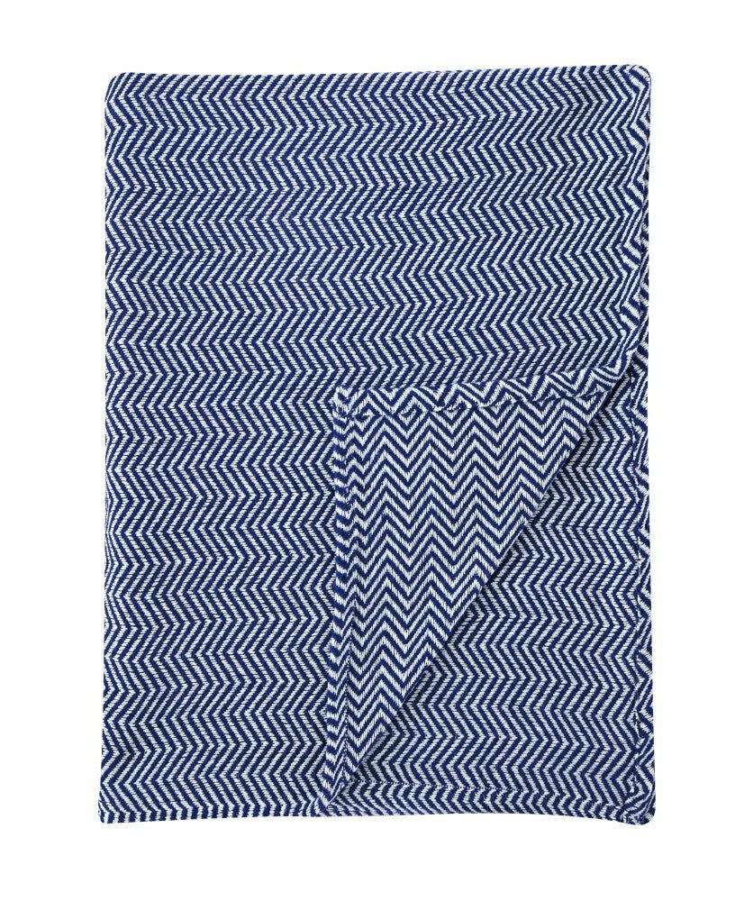 Plow & Hearth Herringbone Cotton Blanket