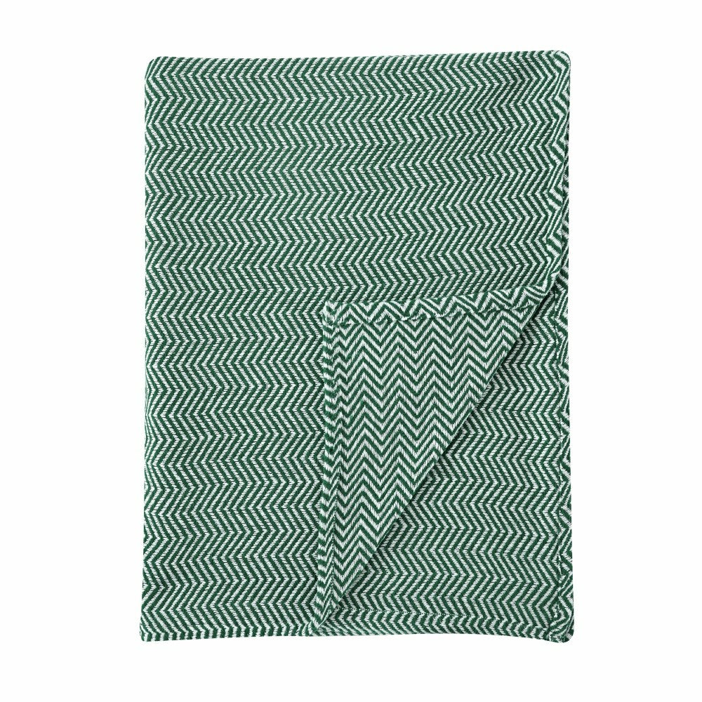 Plow & Hearth Herringbone Cotton Blanket