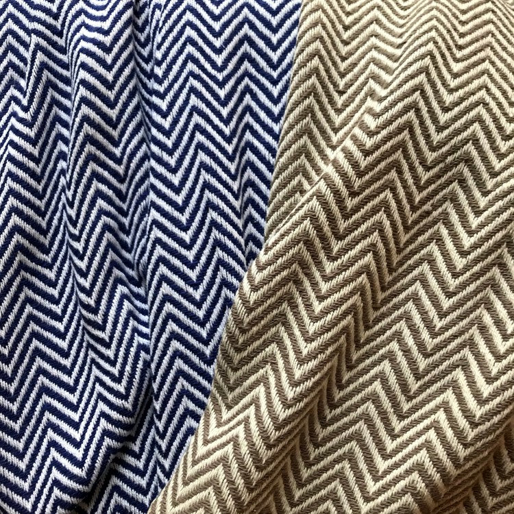 Plow & Hearth Herringbone Cotton Blanket