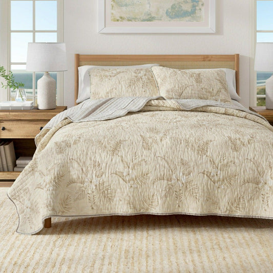 Plow & Hearth Mendocino Floral Printed Cotton Quilt Set