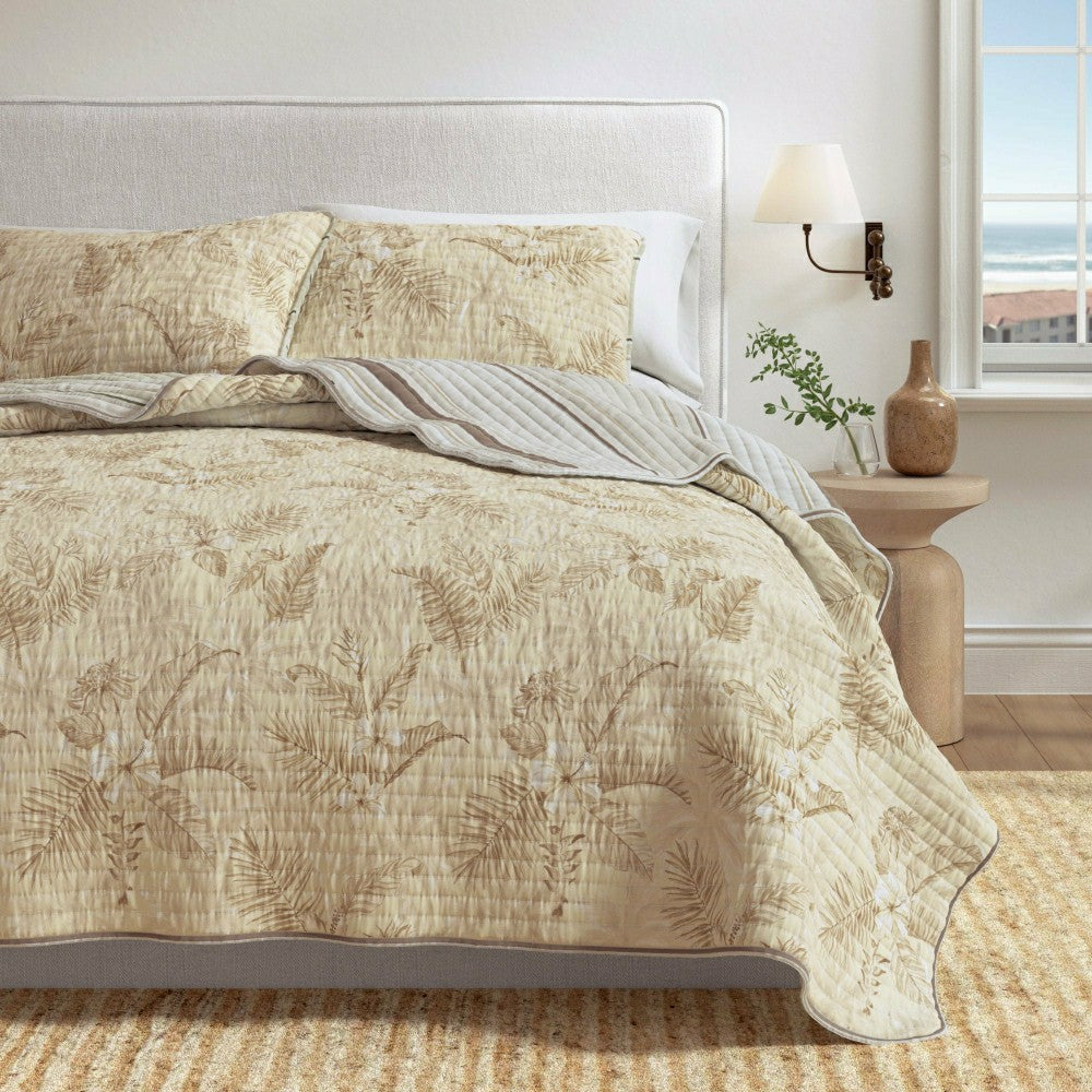 Plow & Hearth Mendocino Floral Printed Cotton Quilt Set