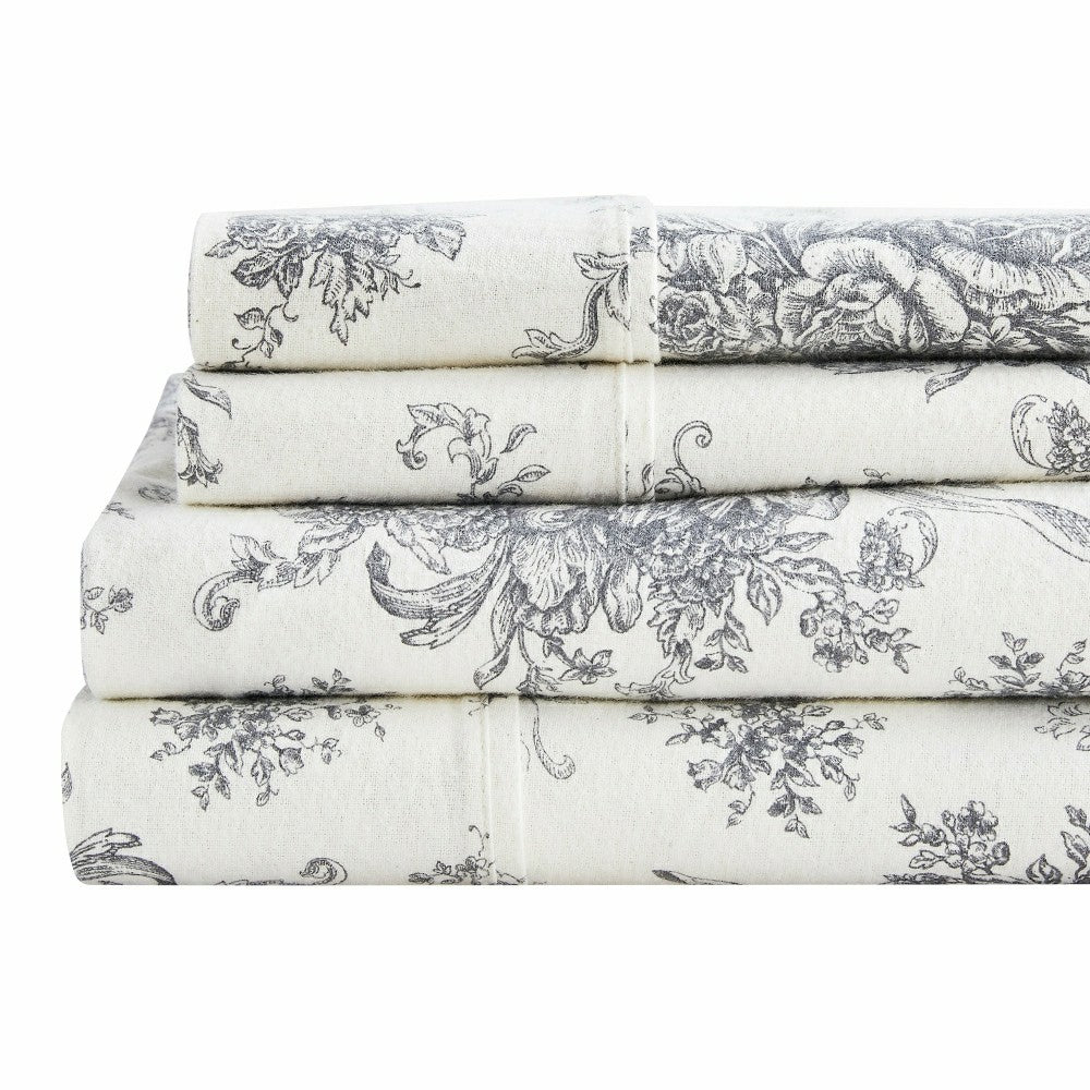 Plow & Hearth Petit Toile Flannel Sheet Sets
