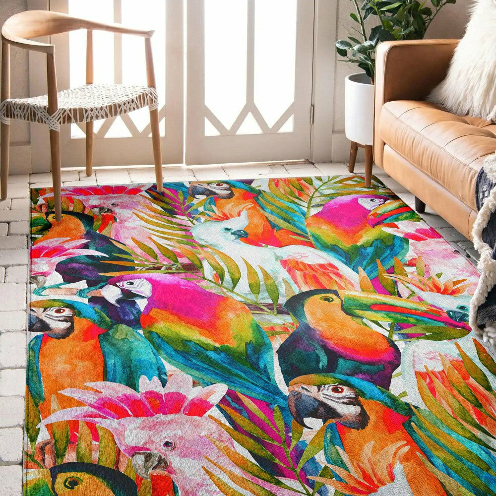 Plow & Hearth Tropics Confetti Polyester Area Rug