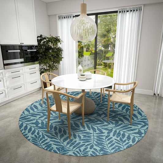 Plow & Hearth Sedona Leaf Patterned Polyester Area Rug