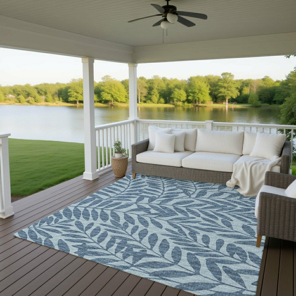 Plow & Hearth Sedona Leaf Patterned Polyester Area Rug