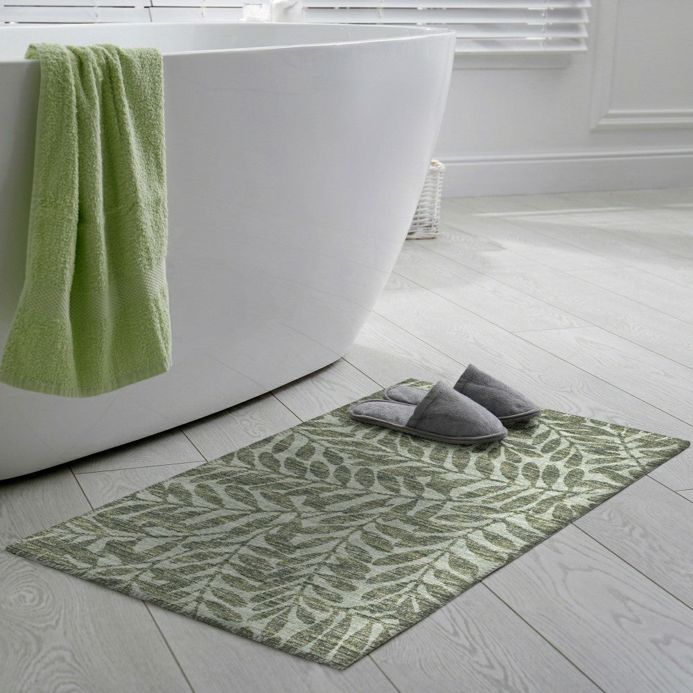 Plow & Hearth Sedona Leaf Patterned Polyester Area Rug