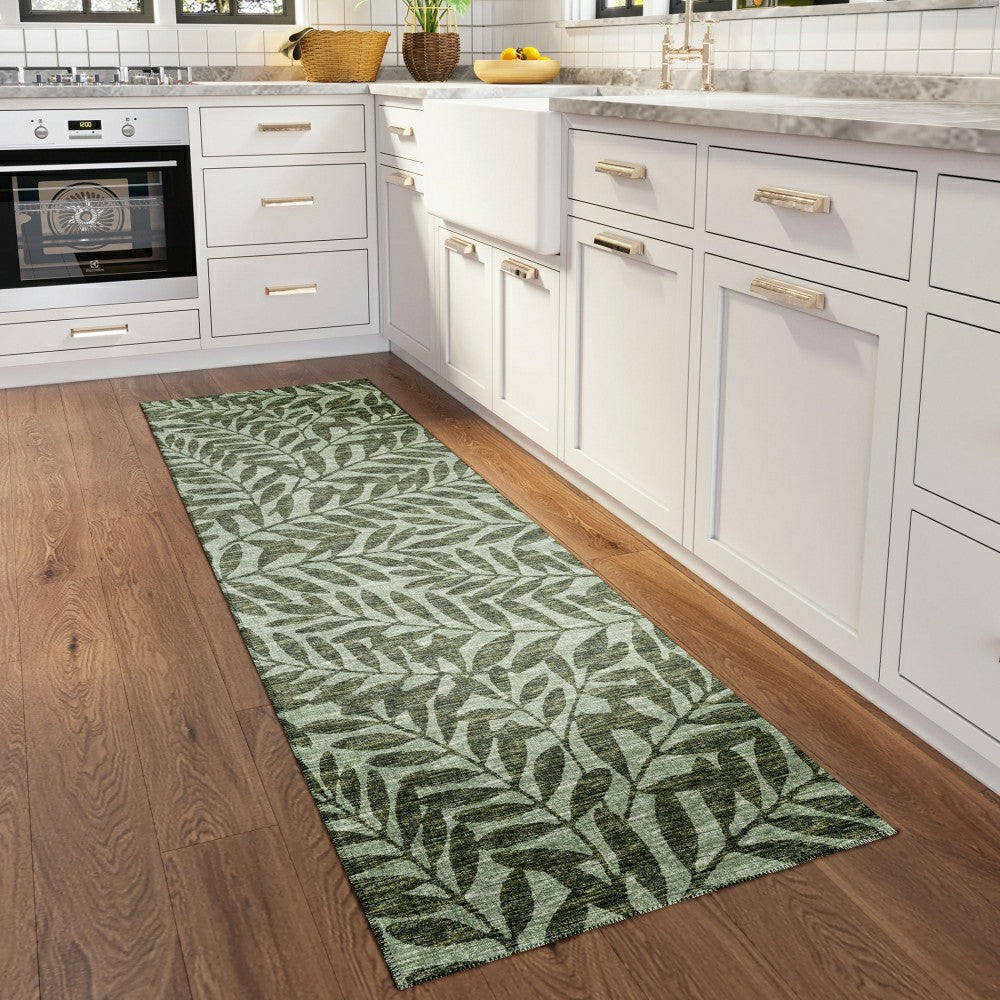 Plow & Hearth Sedona Leaf Patterned Polyester Area Rug