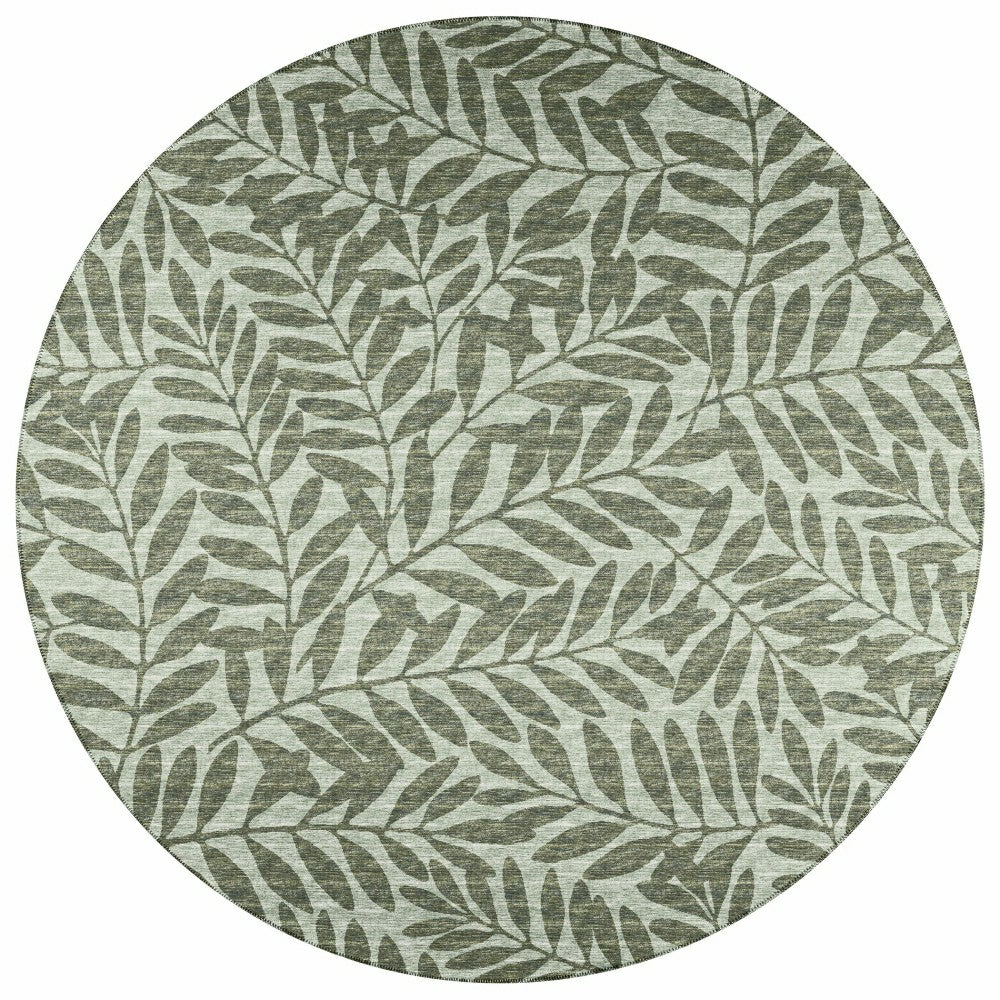 Plow & Hearth Sedona Leaf Patterned Polyester Area Rug
