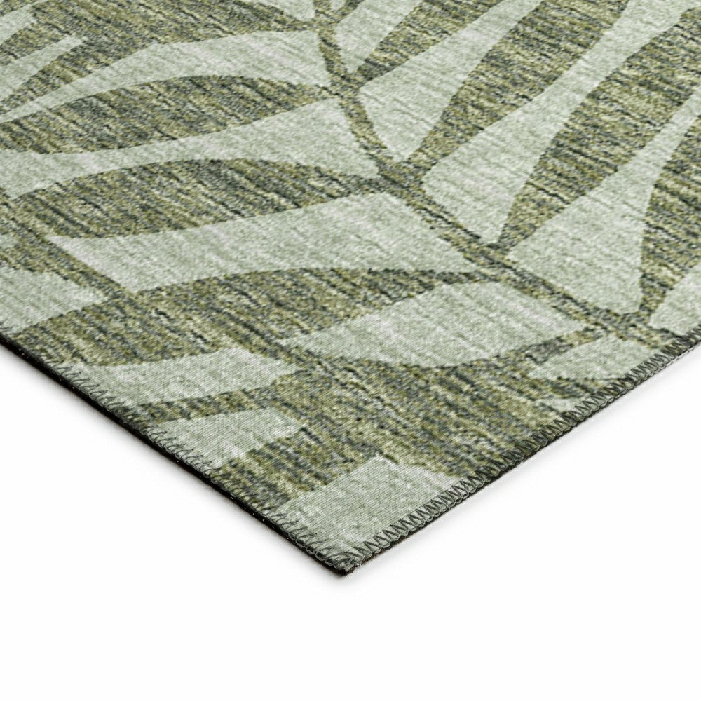 Plow & Hearth Sedona Leaf Patterned Polyester Area Rug