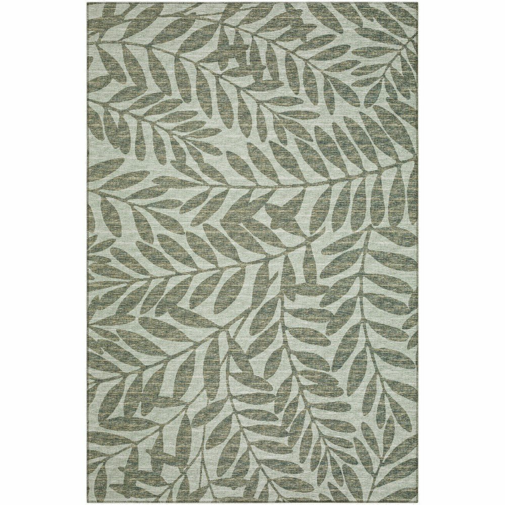 Plow & Hearth Sedona Leaf Patterned Polyester Area Rug