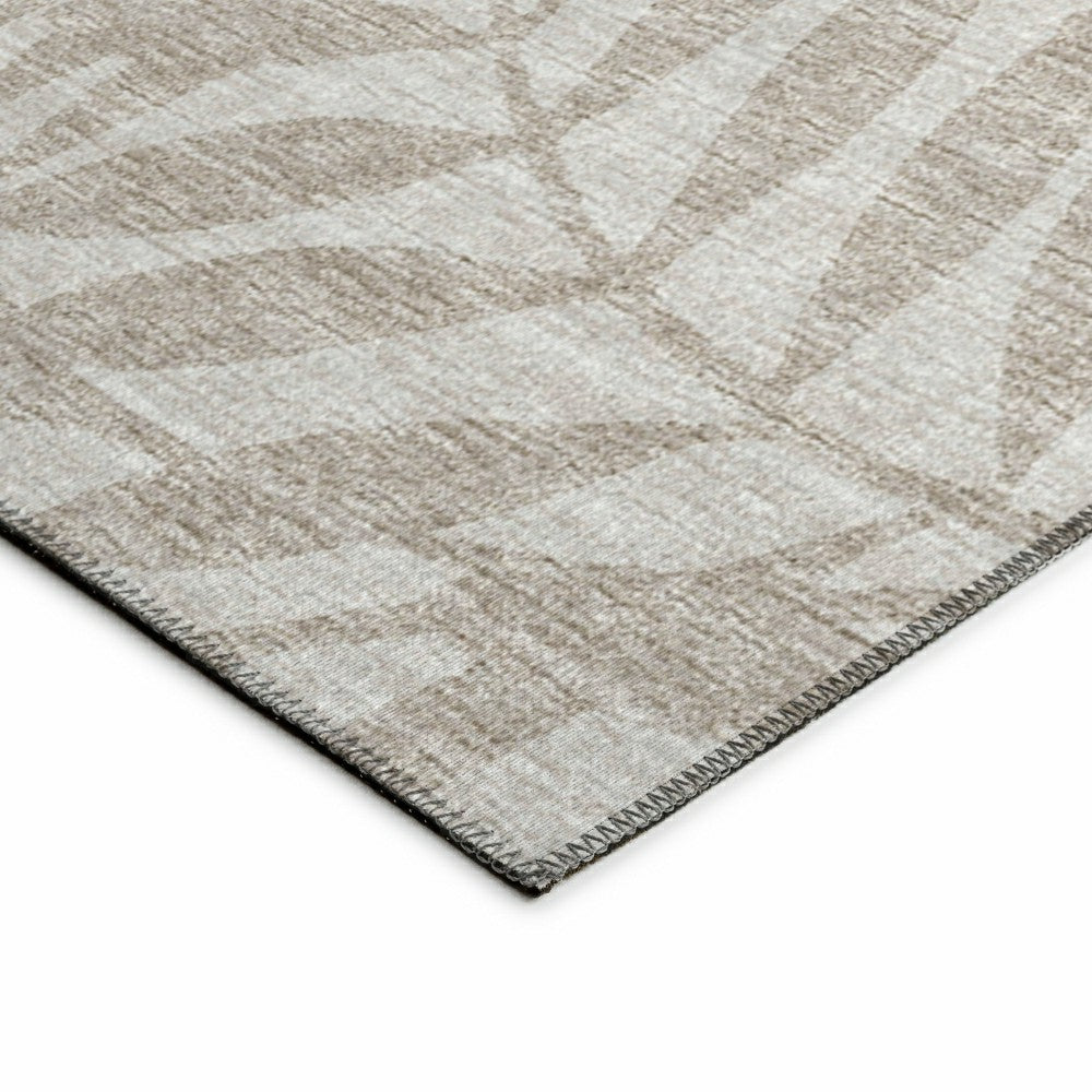 Plow & Hearth Sedona Leaf Patterned Polyester Area Rug