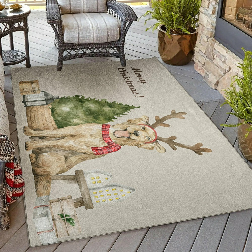 Plow & Hearth Wonderland Best Friend Polyester Area Rug
