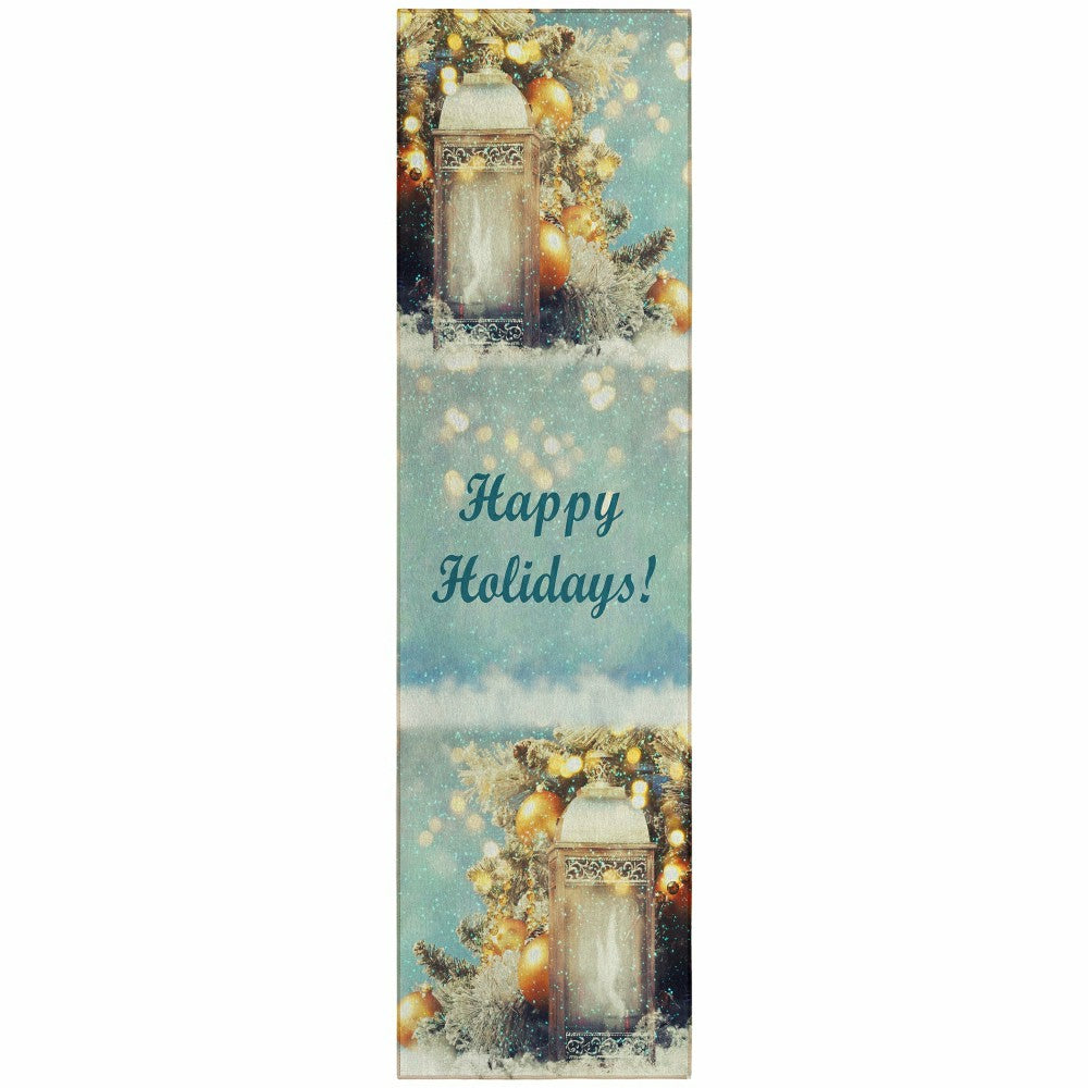 Plow & Hearth Wonderland Skydust Polyester Area Rug