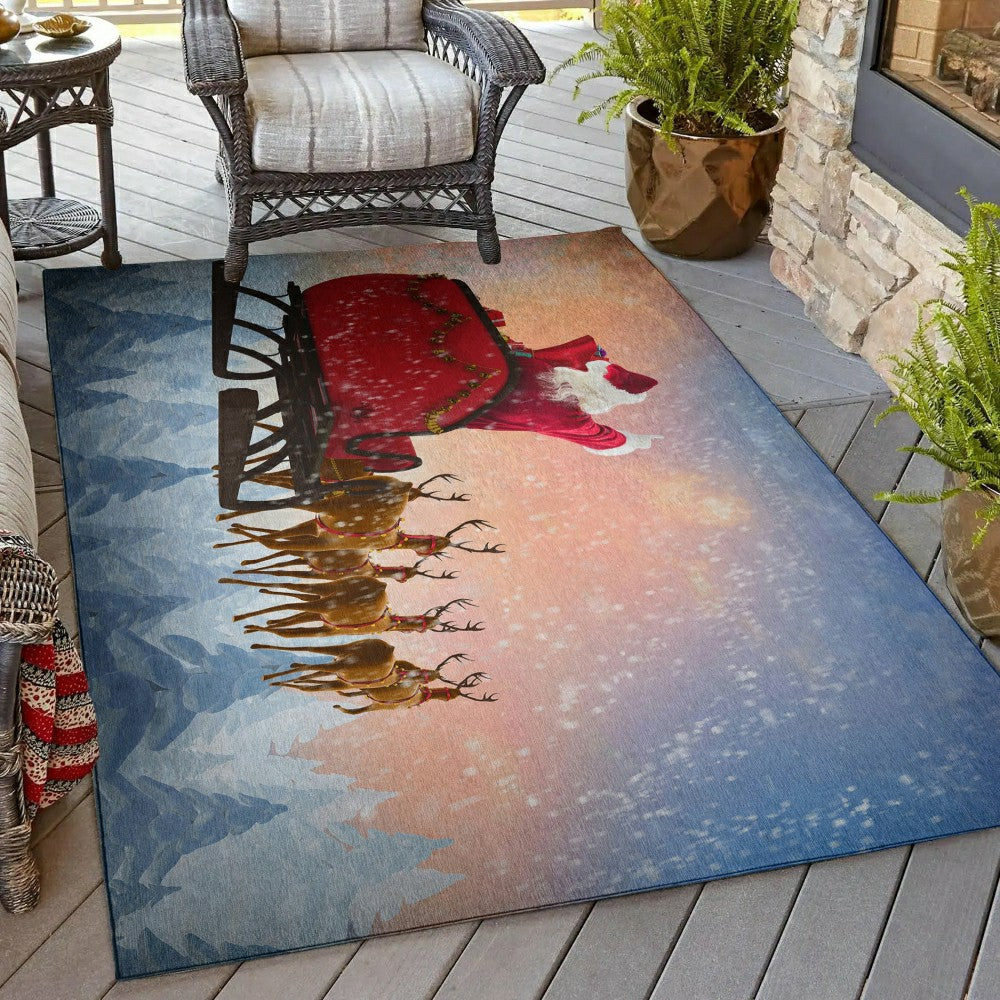 Plow & Hearth Wonderland Twilight Polyester Area Rug