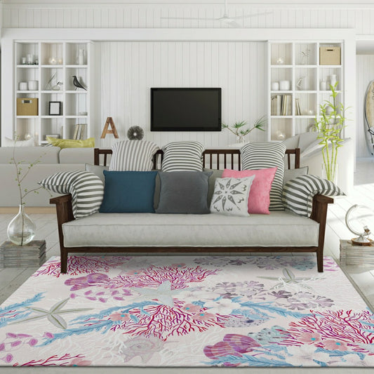 Plow & Hearth Seabreeze Reef Polyester Area Rug