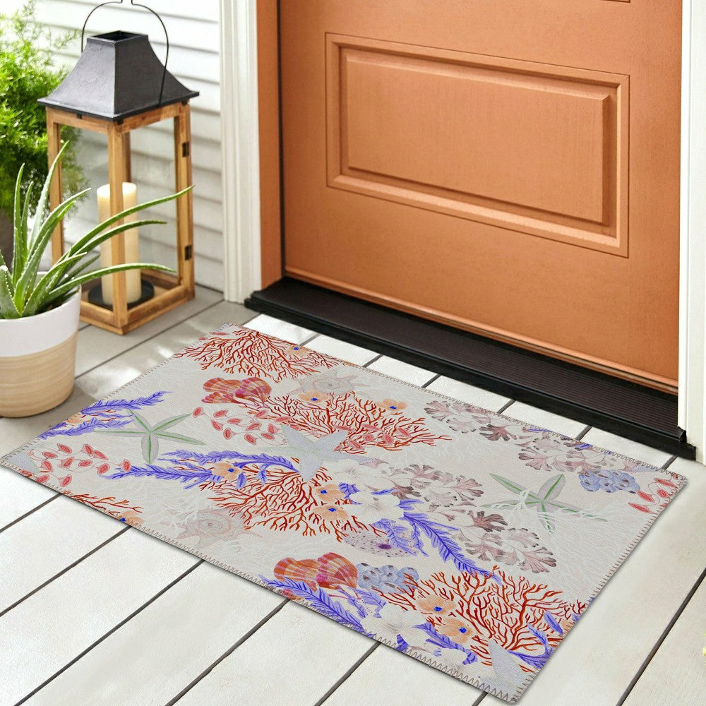 Plow & Hearth Seabreeze Reef Polyester Area Rug