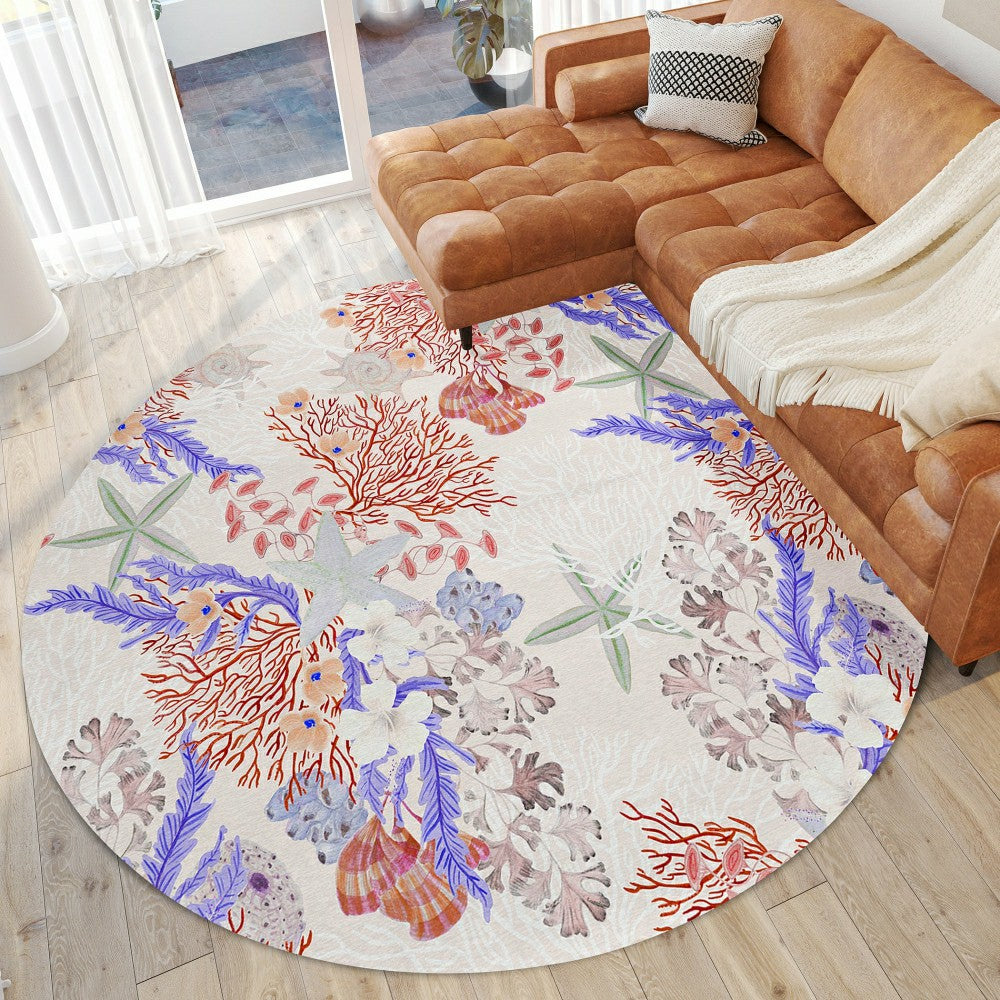 Plow & Hearth Seabreeze Reef Polyester Area Rug