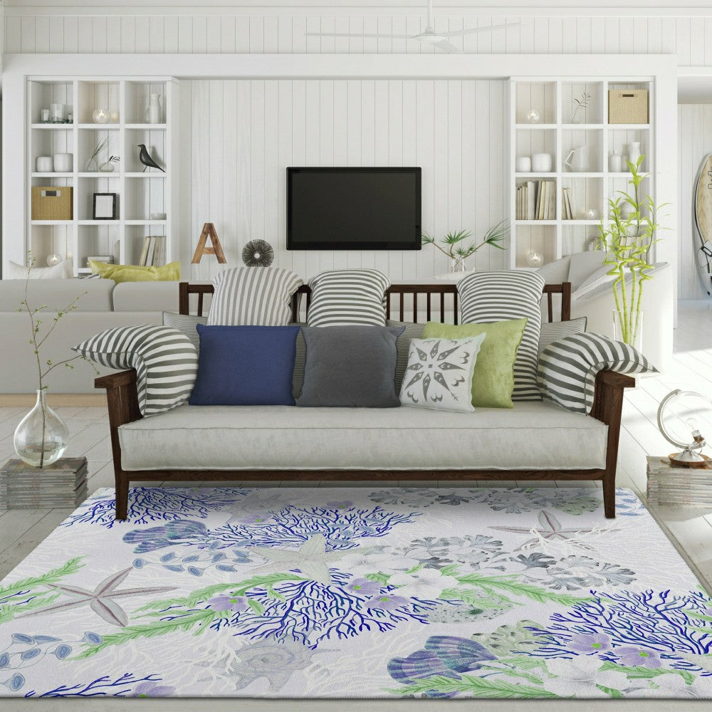 Plow & Hearth Seabreeze Reef Polyester Area Rug