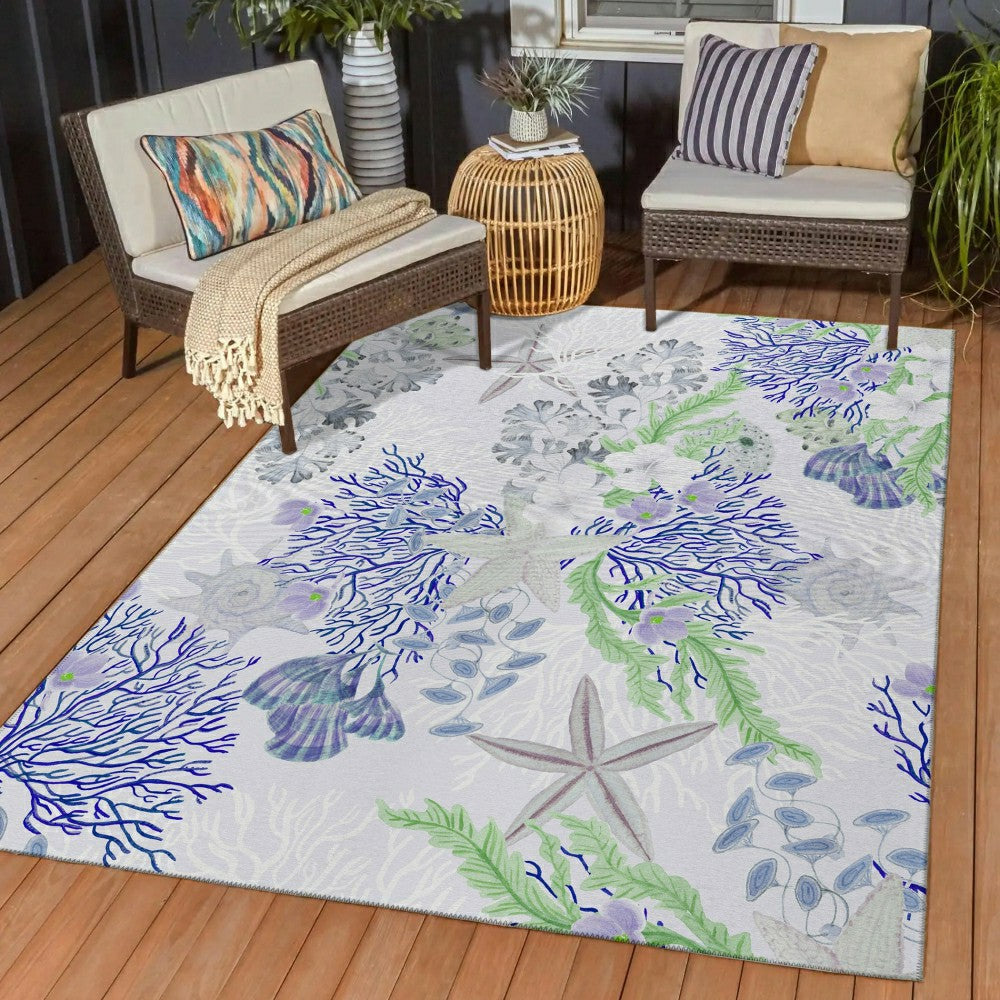 Plow & Hearth Seabreeze Reef Polyester Area Rug