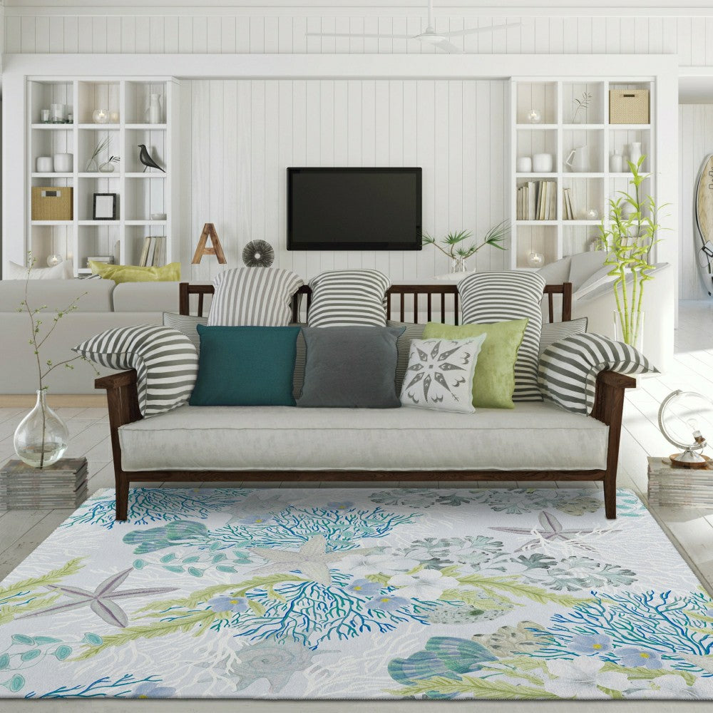 Plow & Hearth Seabreeze Reef Polyester Area Rug