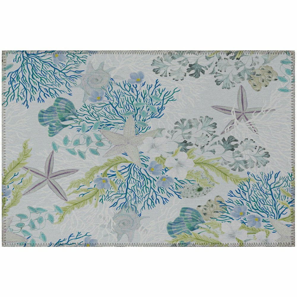 Plow & Hearth Seabreeze Reef Polyester Area Rug