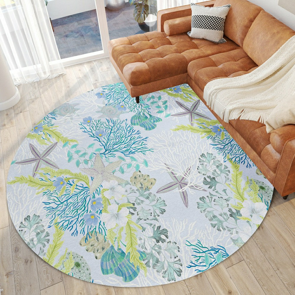 Plow & Hearth Seabreeze Reef Polyester Area Rug