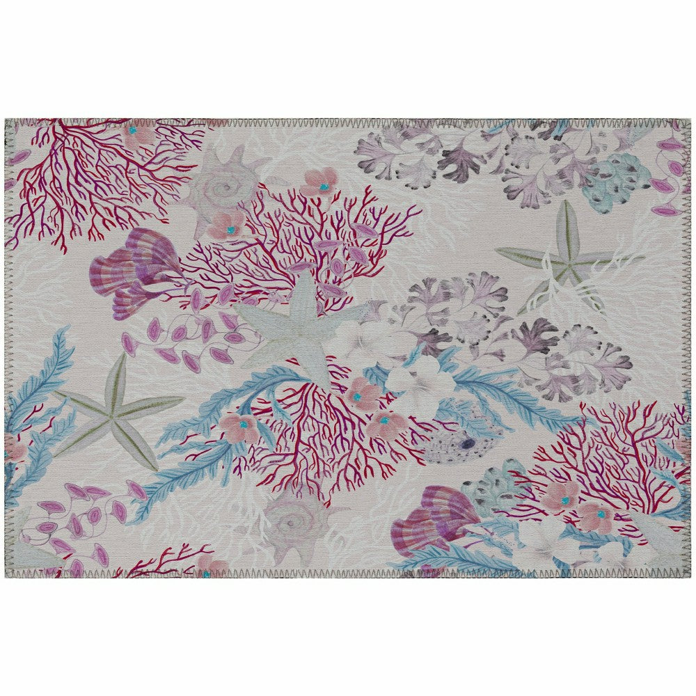 Plow & Hearth Seabreeze Reef Polyester Area Rug