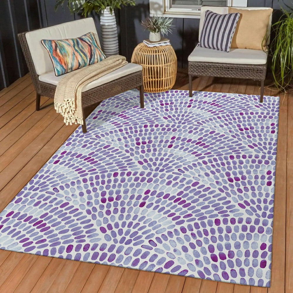 Plow & Hearth Seabreeze Mosaic Polyester Area Rug