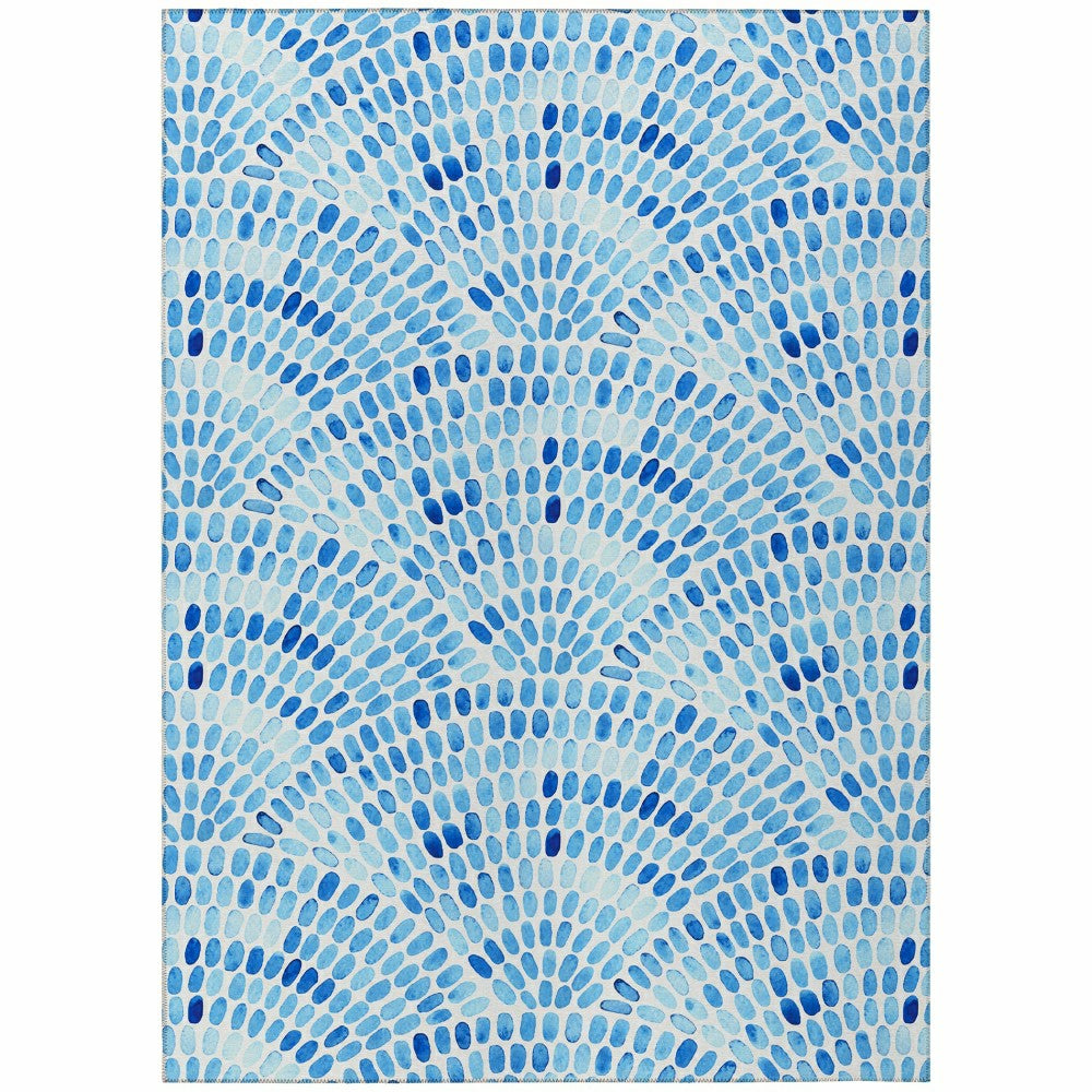 Plow & Hearth Seabreeze Mosaic Polyester Area Rug