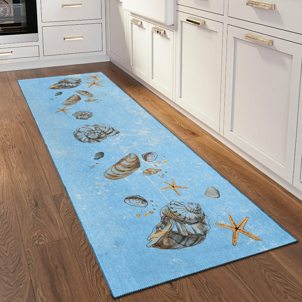 Plow & Hearth Seabreeze Seashell Polyester Area Rug