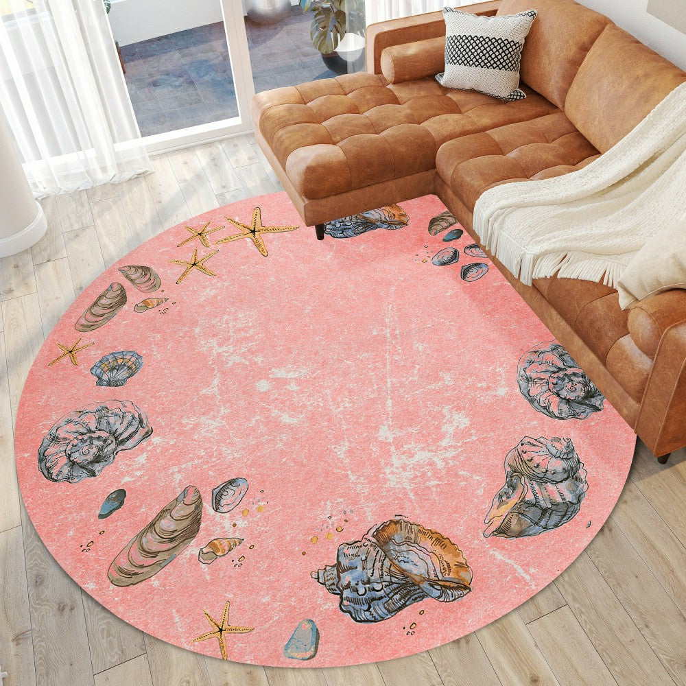 Plow & Hearth Seabreeze Seashell Polyester Area Rug
