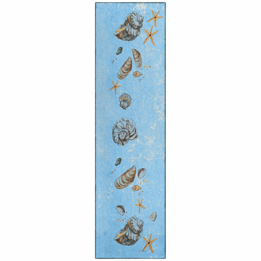 Plow & Hearth Seabreeze Seashell Polyester Area Rug