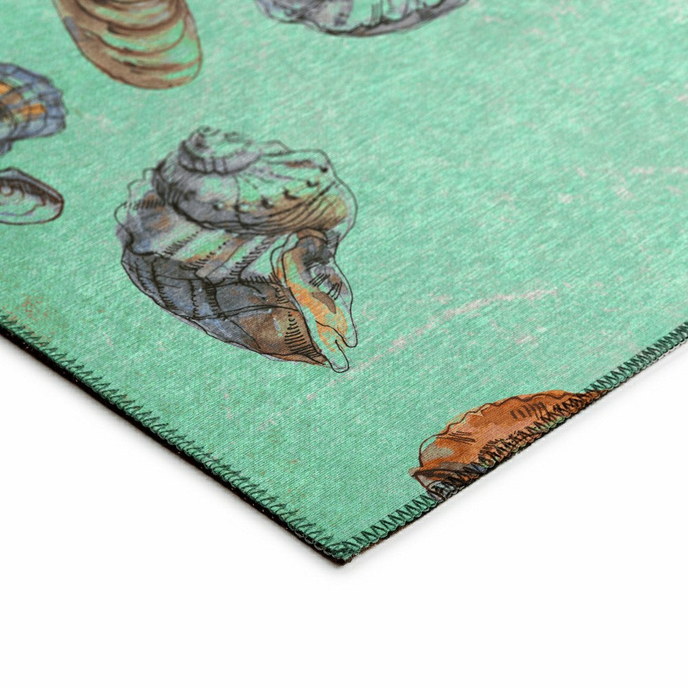 Plow & Hearth Seabreeze Seashell Polyester Area Rug