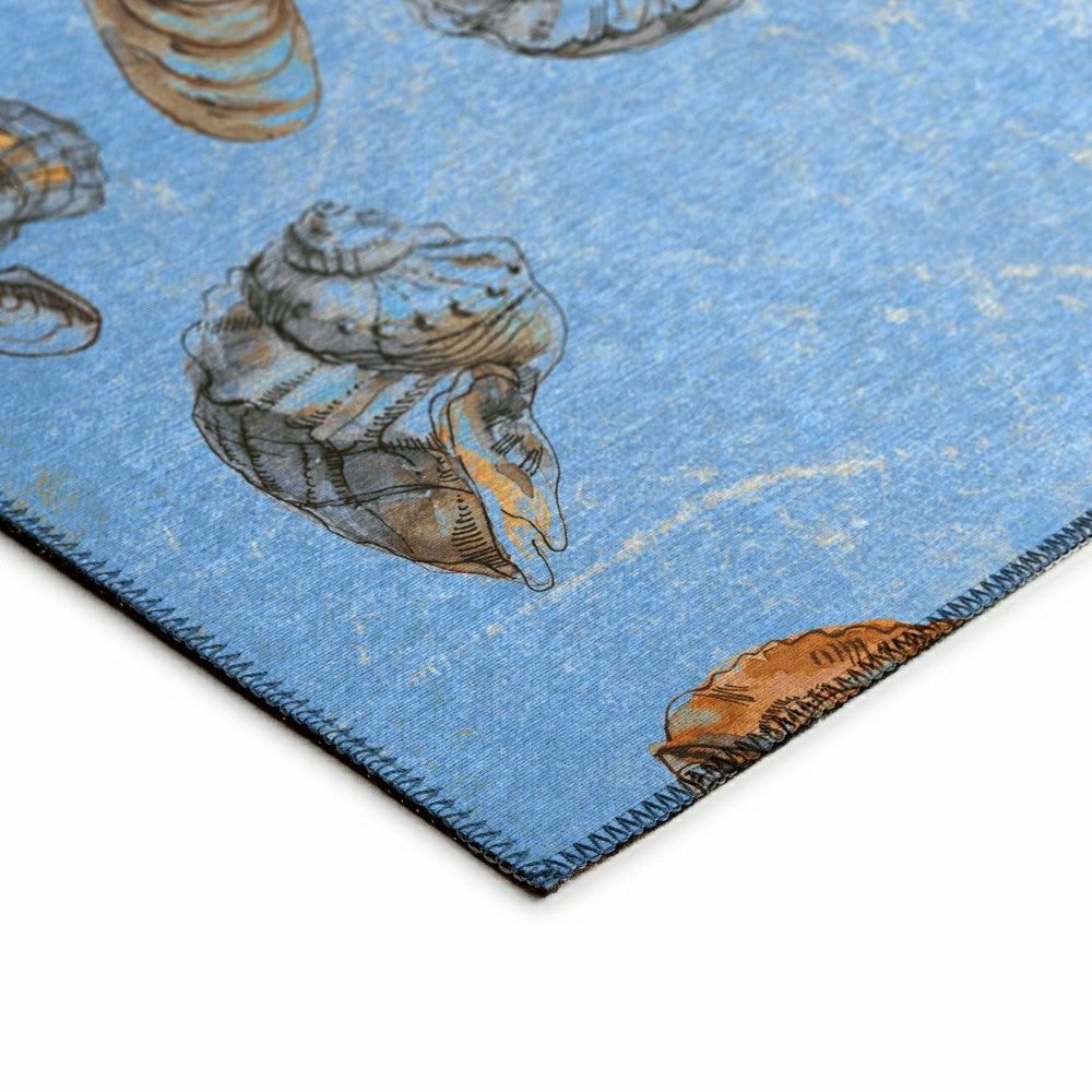 Plow & Hearth Seabreeze Seashell Polyester Area Rug