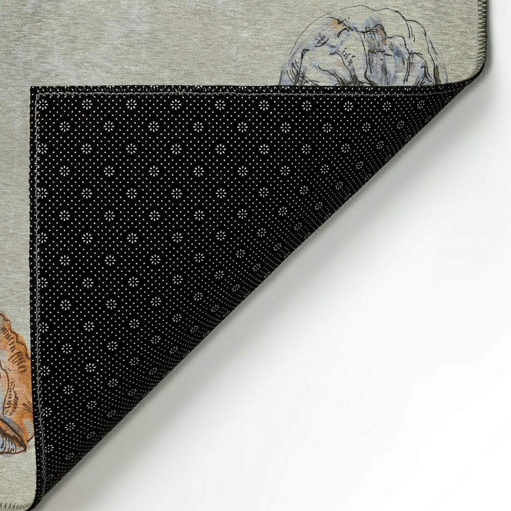 Plow & Hearth Seabreeze Seashell Polyester Area Rug