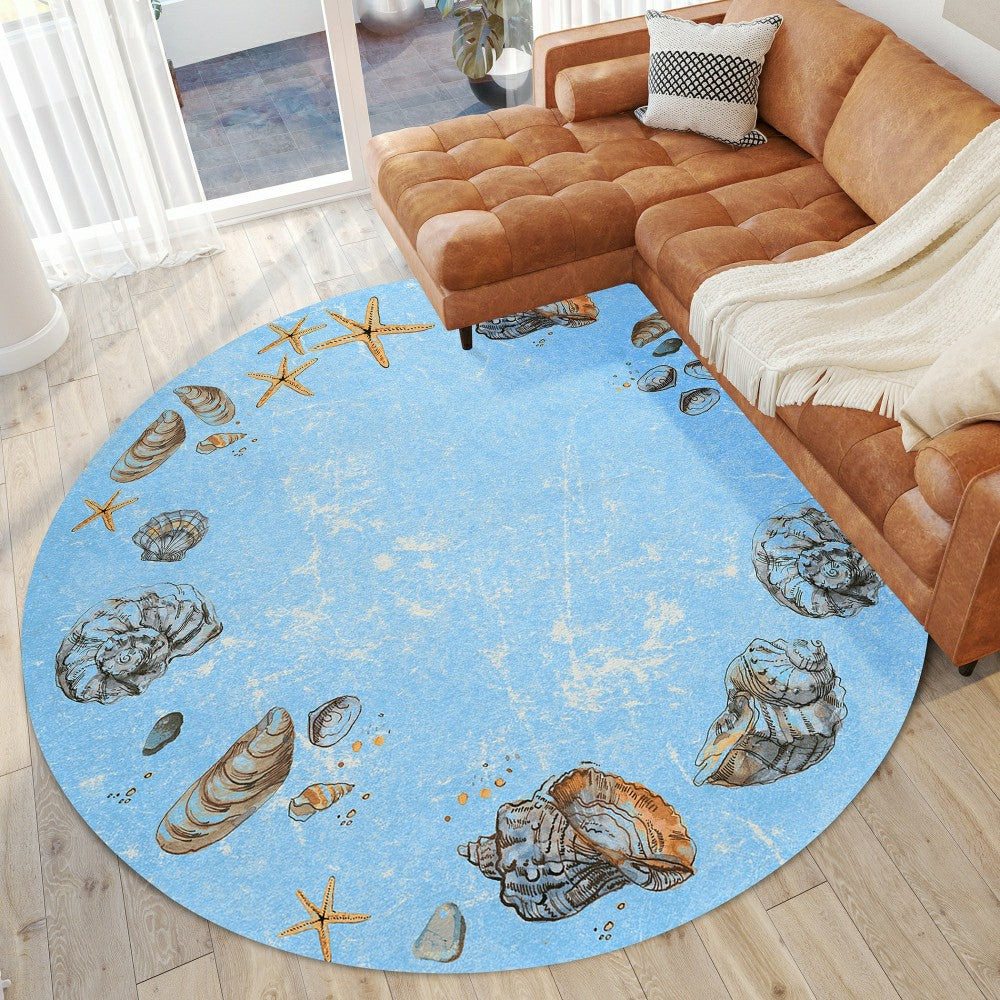 Plow & Hearth Seabreeze Seashell Polyester Area Rug
