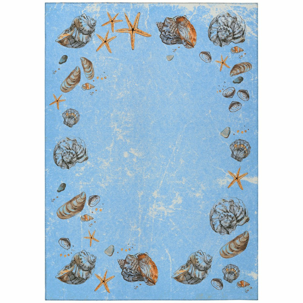 Plow & Hearth Seabreeze Seashell Polyester Area Rug