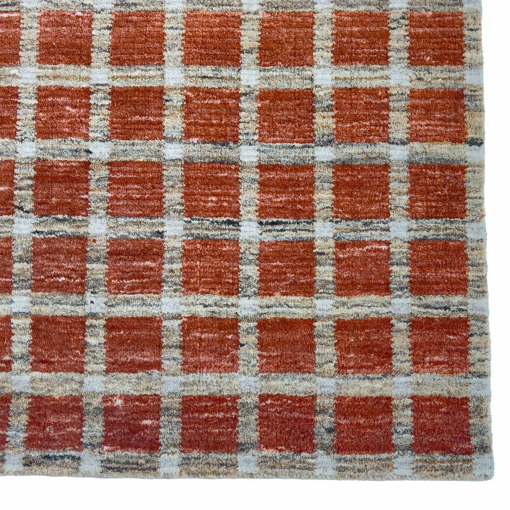 Plow & Hearth Tattersall Wool Area Rug