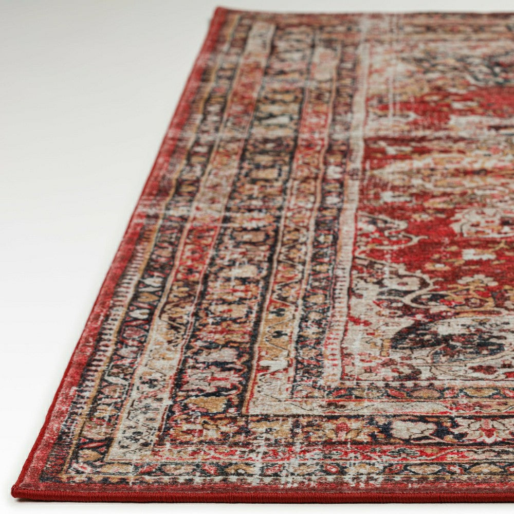 Plow & Hearth Jericho Red Polyester Area Rug