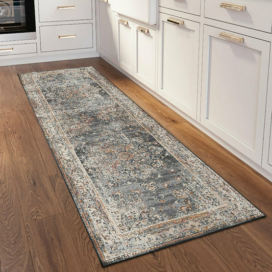 Plow & Hearth Jericho Charcoal Polyester Area Rug