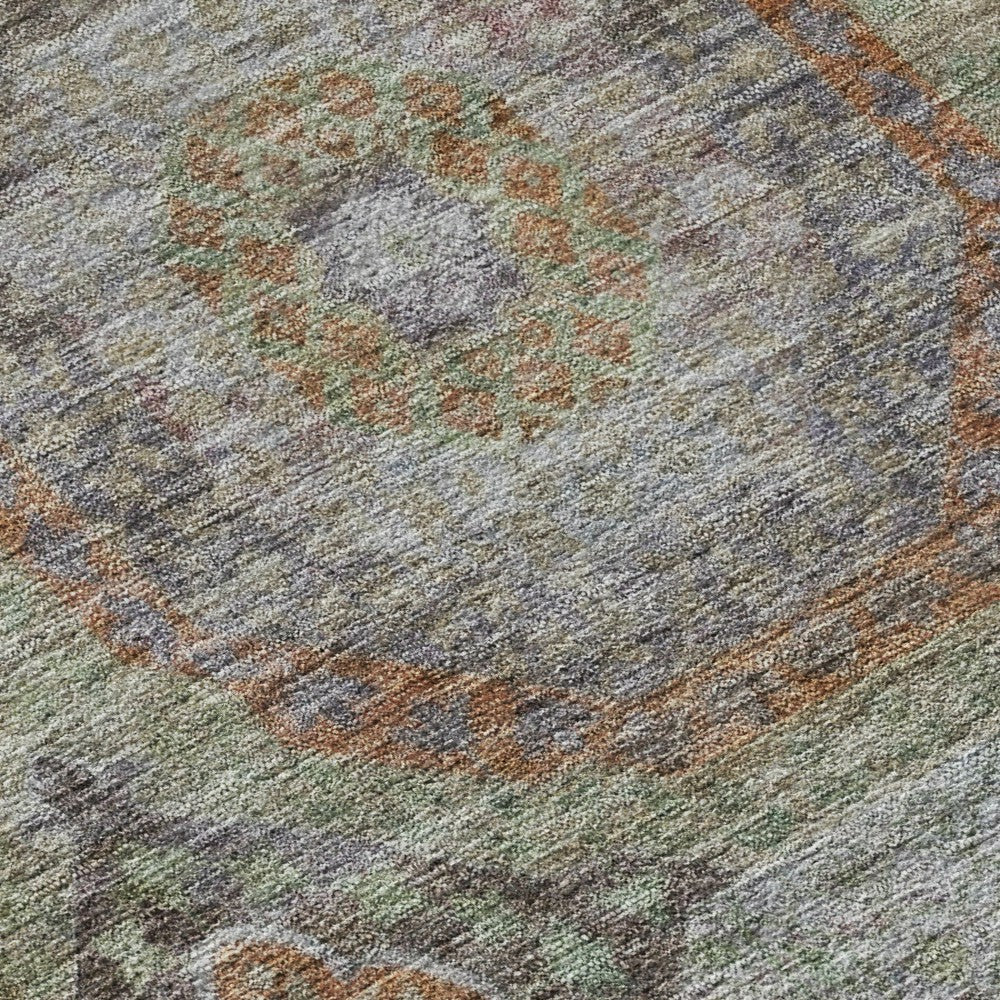 Plow & Hearth Karaj Circles Polyester Area Rug