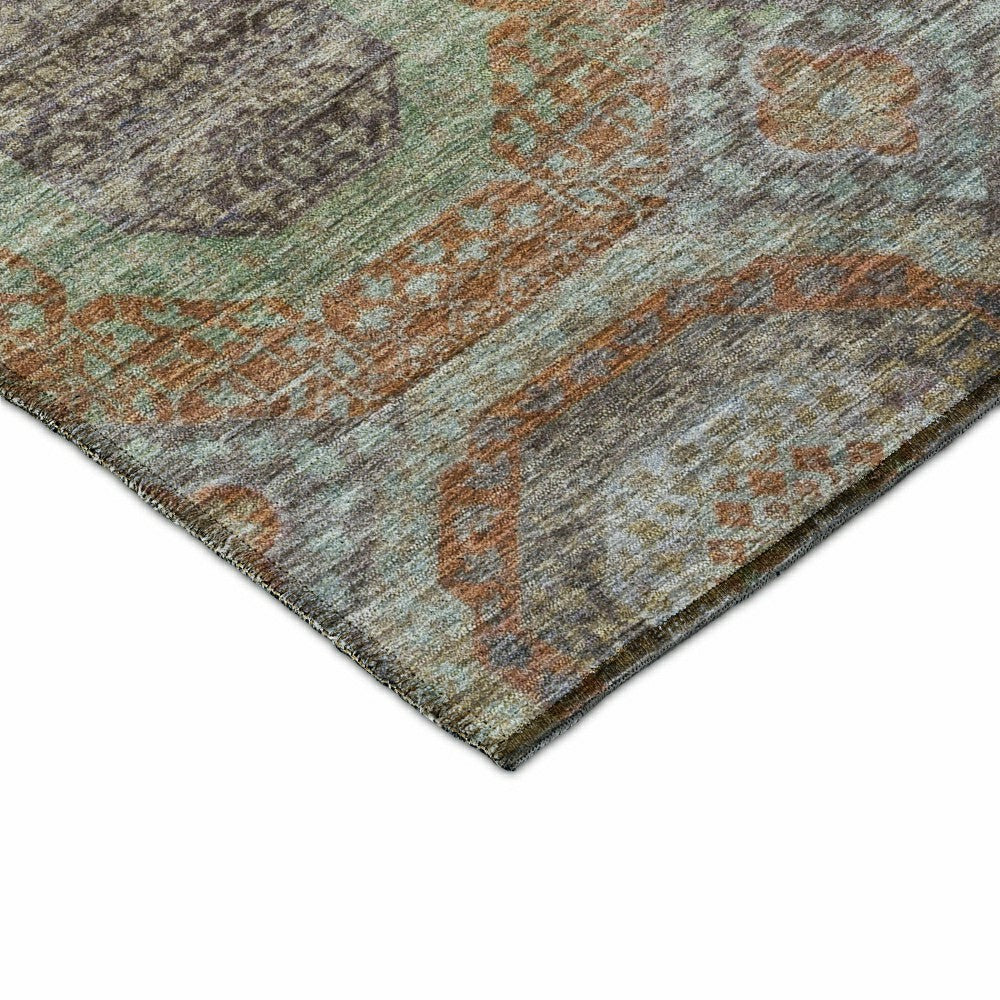 Plow & Hearth Karaj Circles Polyester Area Rug