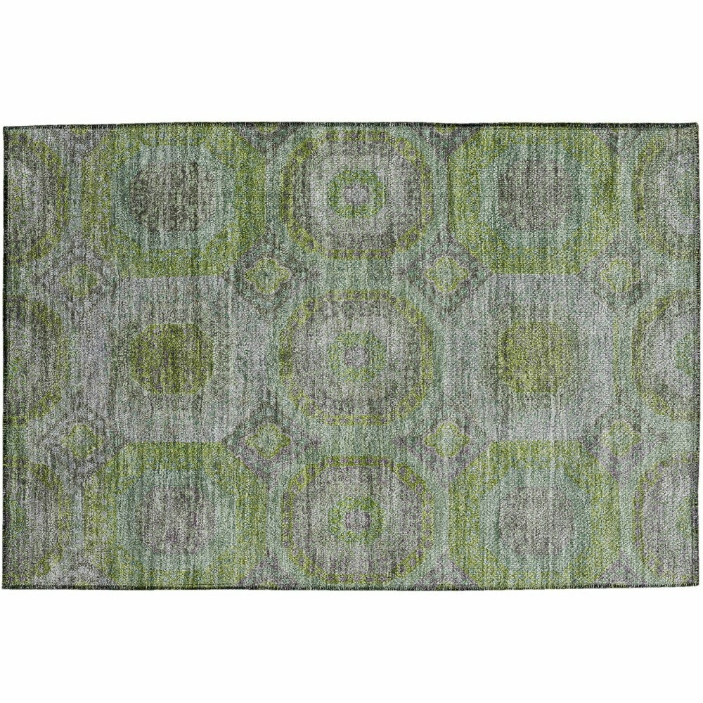 Plow & Hearth Karaj Circles Polyester Area Rug