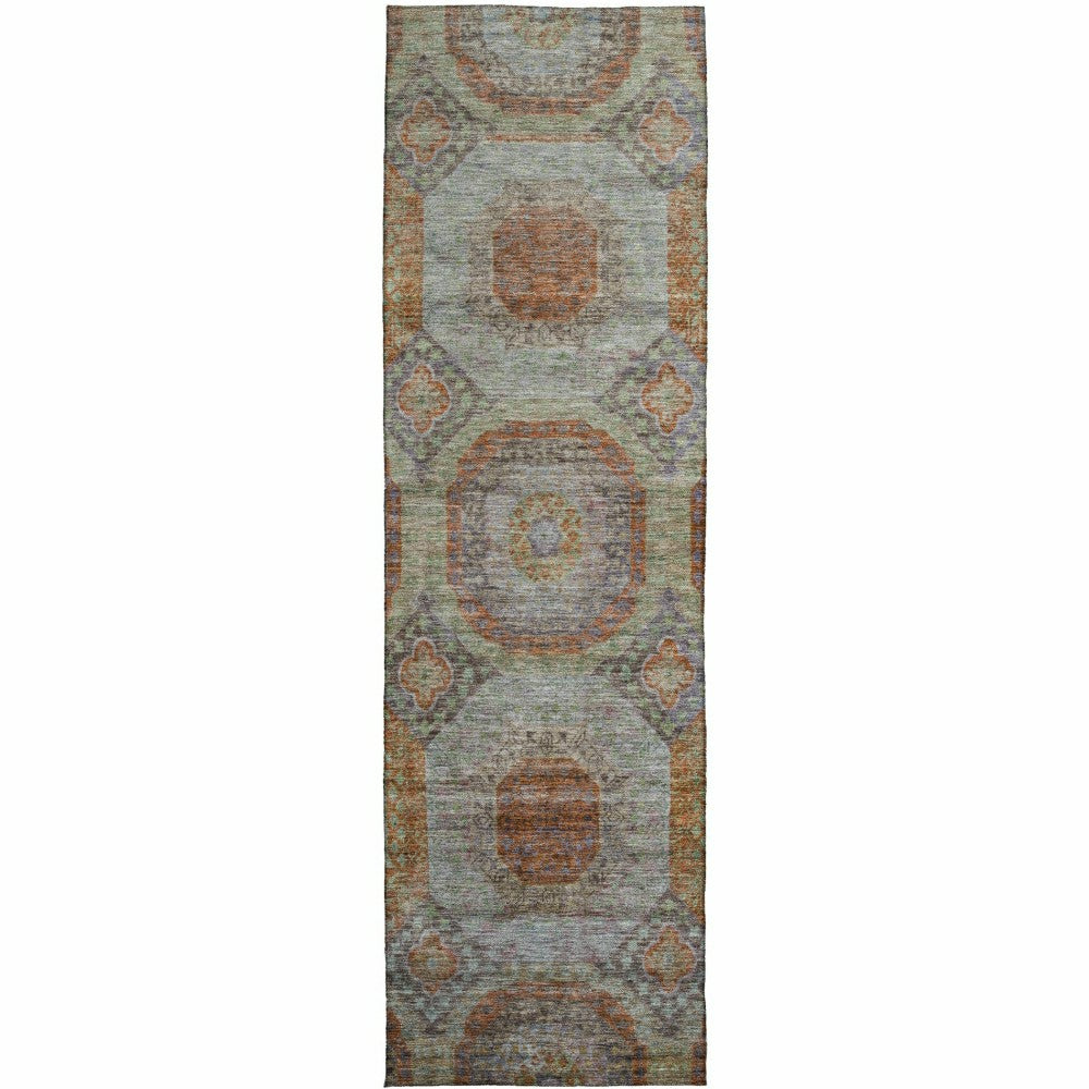 Plow & Hearth Karaj Circles Polyester Area Rug