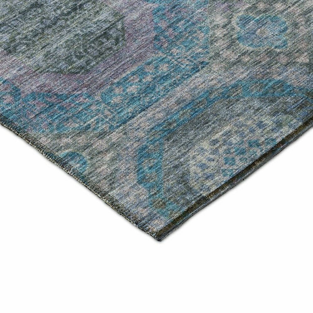 Plow & Hearth Karaj Circles Polyester Area Rug