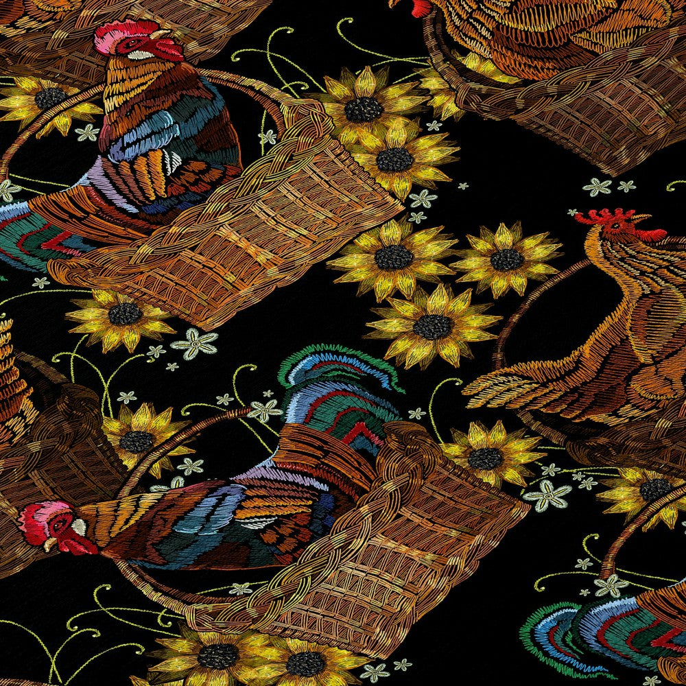 Plow & Hearth Kendall Farmhouse Rooster Polyester Area Rug