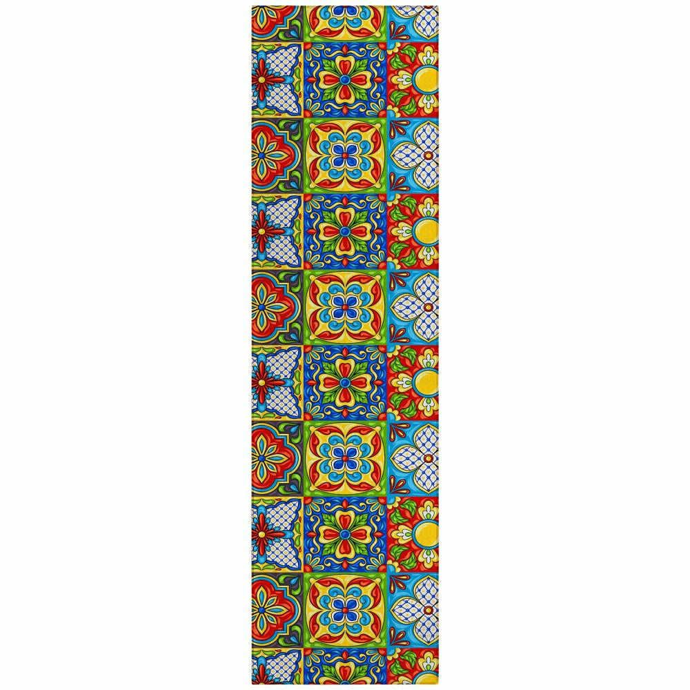 Plow & Hearth Kendall Talavera Inspired Polyester Area Rug