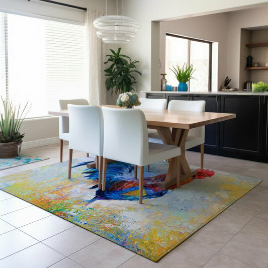 Plow & Hearth Kendall Roosters Polyester Area Rug