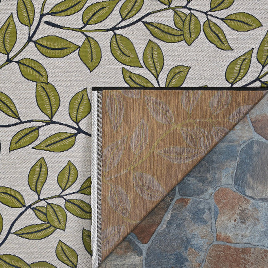 Plow & Hearth Dolce Summer Ivy Indoor/Outdoor Area Rug